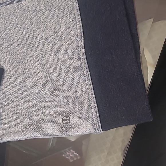 Lululemon Athletica Men's Hetered Blue and Gray Zip-Up Studio Hoodie Small - Picture 8 of 9